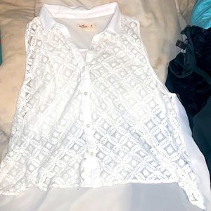 White Hollister blouse
